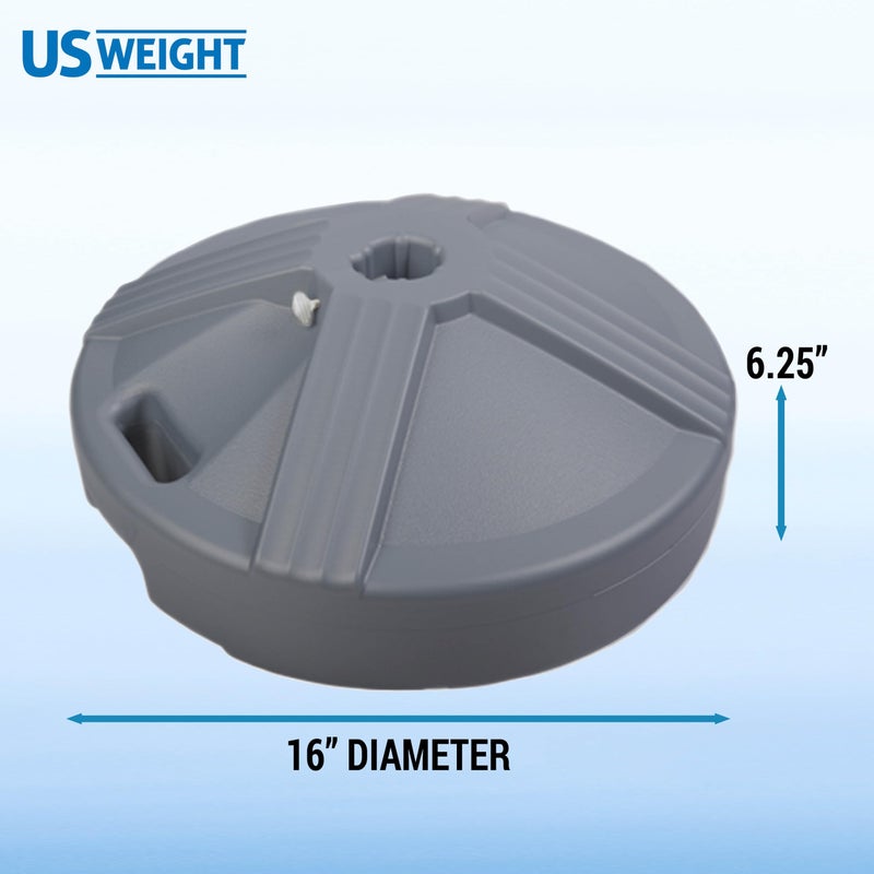 US Weight Durable Fillable Umbrella Base Designed to be Used with a Patio Table (Grey) - Image 2